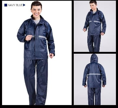 Picture of Raincoat 100% Waterproof Gurranty With Trouser - Navy Blue - Blue - 18years+