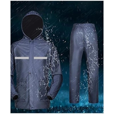 Picture of Bikers Happylon Raincoat 100% Waterproof for men- Black - Black - 18years+