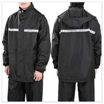 Picture of Bikers Happylon Raincoat 100% Waterproof for men- Black - Black - 18years+
