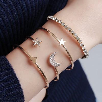 Picture of Bracelets Set For Women - Gold