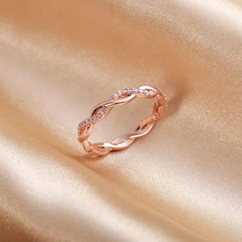 Picture of Stone  Rope Finger Ring For Women - Gold