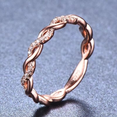 Picture of Fashion Twist Rope Rings  For Women - Gold