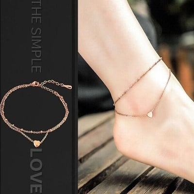 Picture of New Love Gold color Anklet(Payel) One Piece For Women - Gold