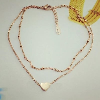 Picture of New Love Gold color Anklet(Payel) One Piece For Women - Gold