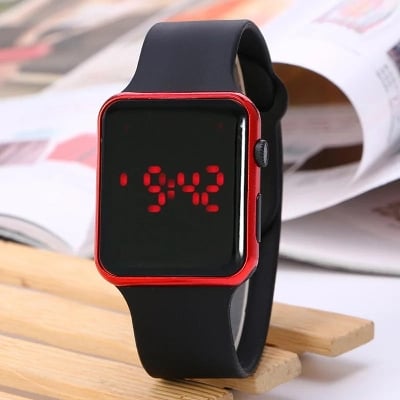 Picture of Gorgeous Looking Colorful Round LED Digital - Red