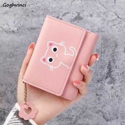 Picture of Small Wallets for Women Ladies Compact Mini Coin Purse Fashionable And Stylish - Pink