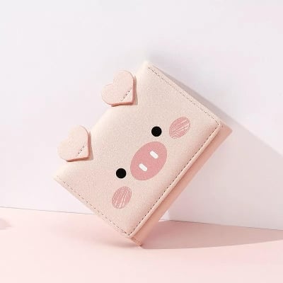 Picture of Small leather wallet women - Mani Bag - Pink
