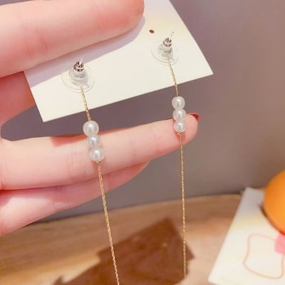 Picture of Top Earring Hoop design for girls/women - Gold - Adjustable