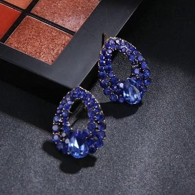 Picture of Cute crystal Style Dangle earrings for women girl - Blue