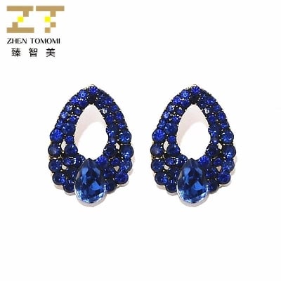Picture of Cute crystal Style Dangle earrings for women girl - Blue