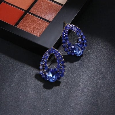 Picture of Cute crystal Style Dangle earrings for women girl - Blue
