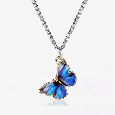 Picture of Butterfly Chain Pendant Necklace For Women - 44CM