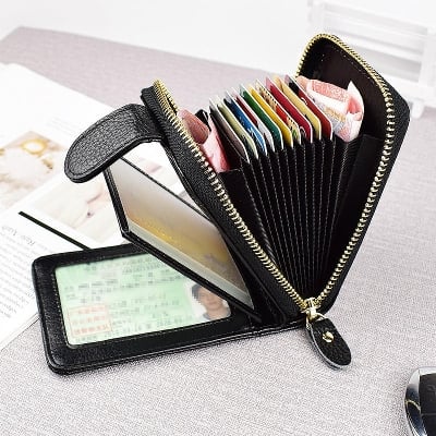 Picture of High Quality Debit or Credit Card Holder with Wallet For Men - Black