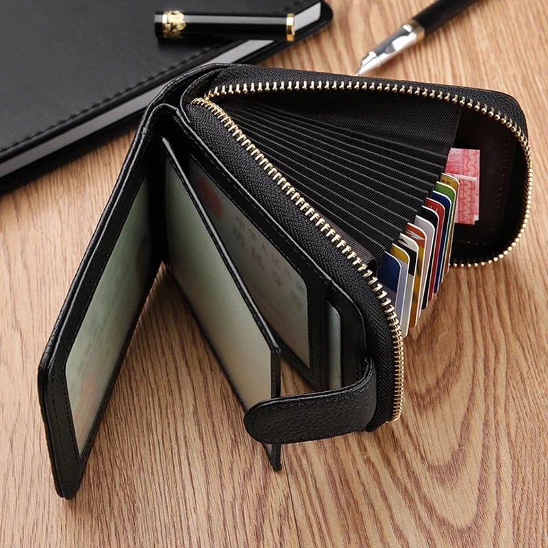 Picture of High Quality Debit or Credit Card Holder with Wallet For Men - Black