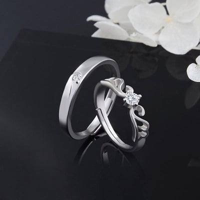 Picture of Couple Lover Finger Rings Men and women - Silver - Adjustable