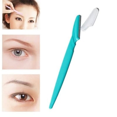 Picture of 1Pcs Eyebrow Face Razor Trimmer Shaper Shaver Blade Hair Remover Tool - pink