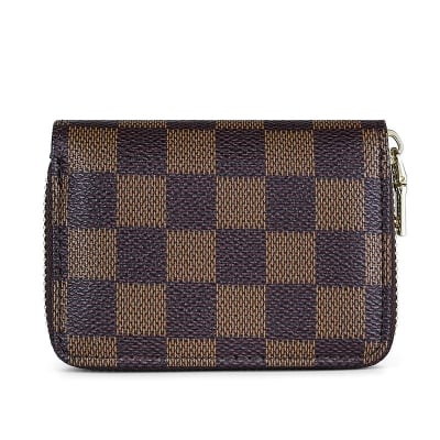 Picture of Male Female Leather Card Holder Small Zipper Wallet