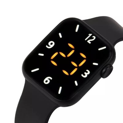 Picture of Fashionable Square LED Digital Sports Watch LED Wrist Watch - Black