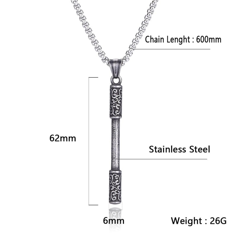 Picture of Fashion New Pendant Necklace Men Punk Trendy Simple Stainless Steel Chain Jewellery Gift