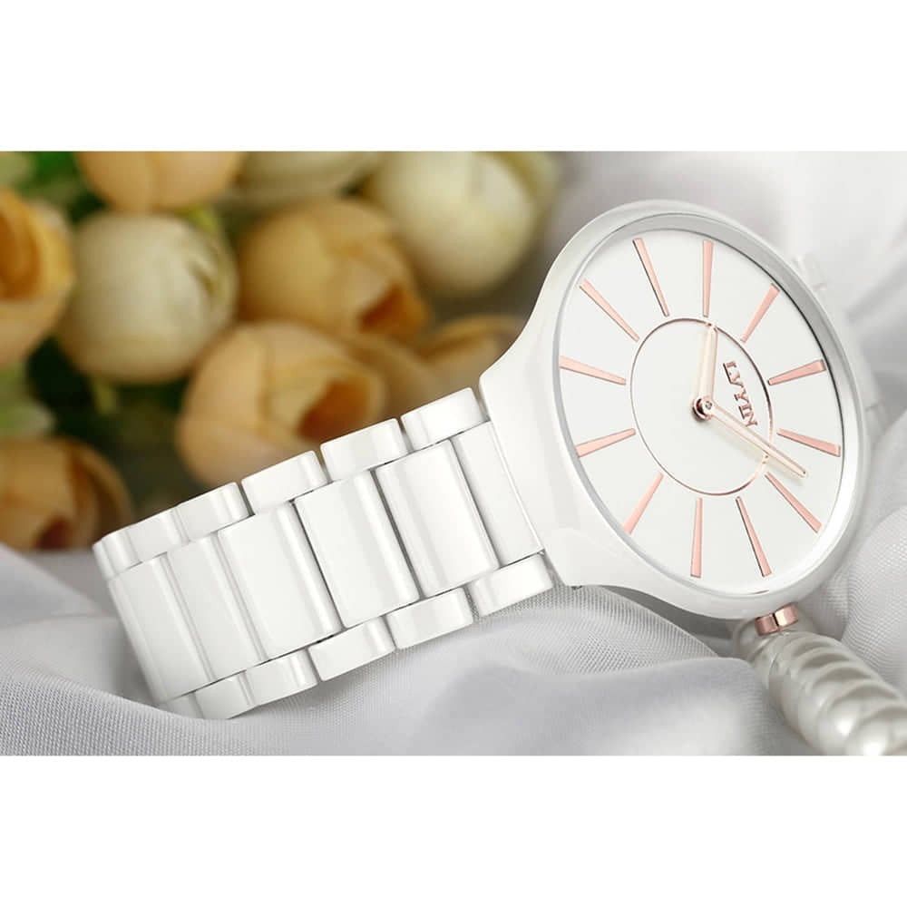Picture of Ceramic Round Steeliness Steel Best Watch For Men's And WomanWhite