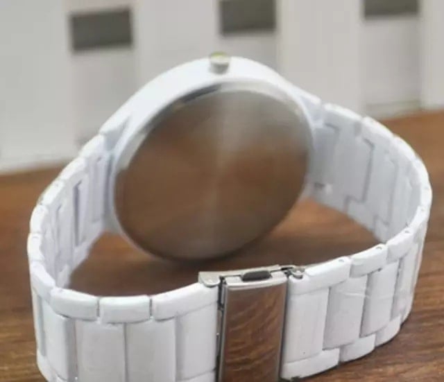 Picture of Ceramic Round Steeliness Steel Best Watch For Men's White - White