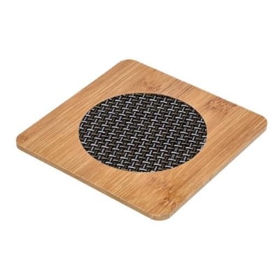 Picture of Brown & White Puzzle Bamboo Trivet - Multicolor