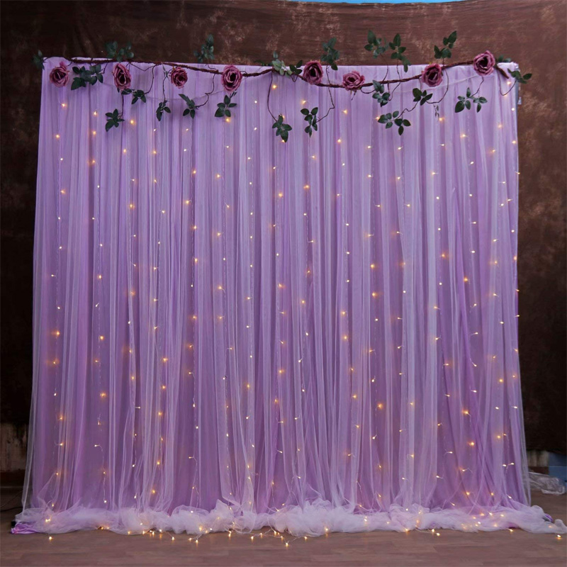Picture of Purple Fairy Decorative Lights 8 Modes – LED String Lights for Room Decoration, Bedroom Curtain Party Wedding Festival Indoor Outdoor Decor- 33 Feet
