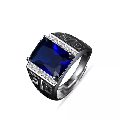 Picture of Multicolor Finger Ring for Men - Blue - Adjustable