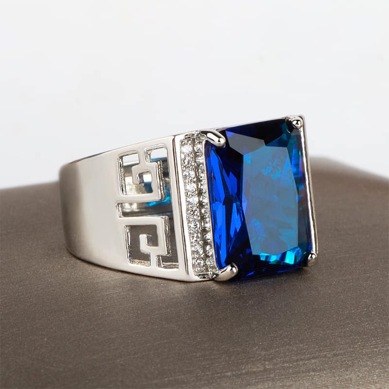 Picture of Multicolor Finger Ring for Men - Blue - Adjustable