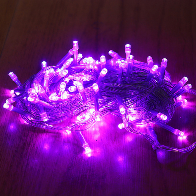 Picture of Purple Fairy Decorative Lights 8 Modes – LED String Lights for Room Decoration, Bedroom Curtain Party Wedding Festival Indoor Outdoor Decor- 33 Feet