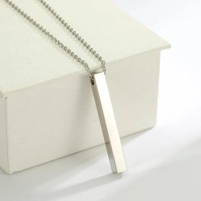 Picture of Highly Sustainable - Pendant Necklace For Men Women Stainless Steel Chain Necklace - Durabilty Assured - Well Inspired & Crafted - Silver