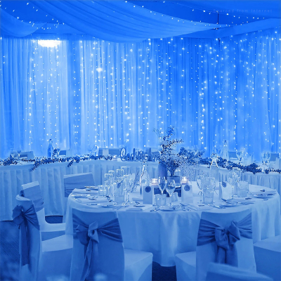 Picture of 8 Modes 30 Feet 100 LED Blue String Fairy Lights – Decorative Room Decoration Light for Bedroom, Wall, Party, Wedding & Home Decor