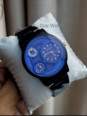 Picture of Black Stainless Steel Fashionable stainless analogue Hand watches for men's - ঘড়ি - Black