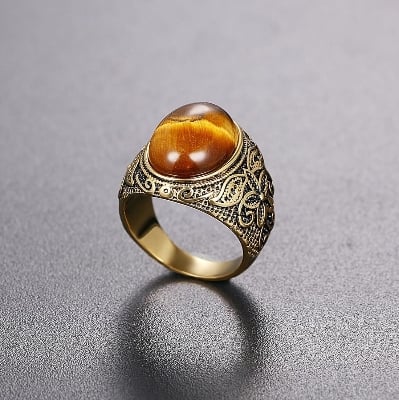Picture of Stainless Steel Ring for Girls & Boys - Brown