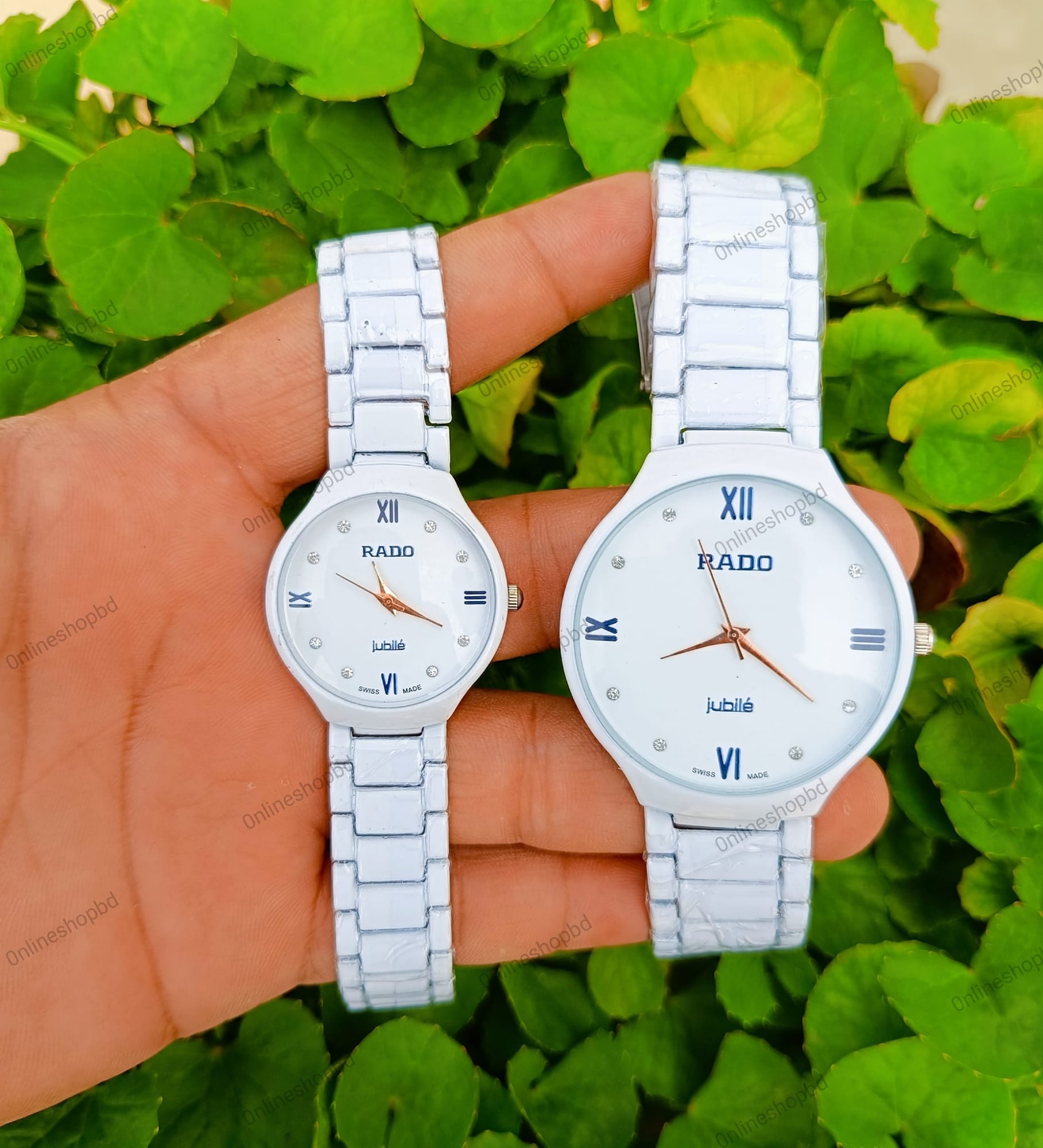 Picture of New Stainless Steel Analog Couple Watch For Best Gift Watch - White