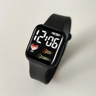 Picture of Squares LED Digital Sports Watch and Ring Touch Watch