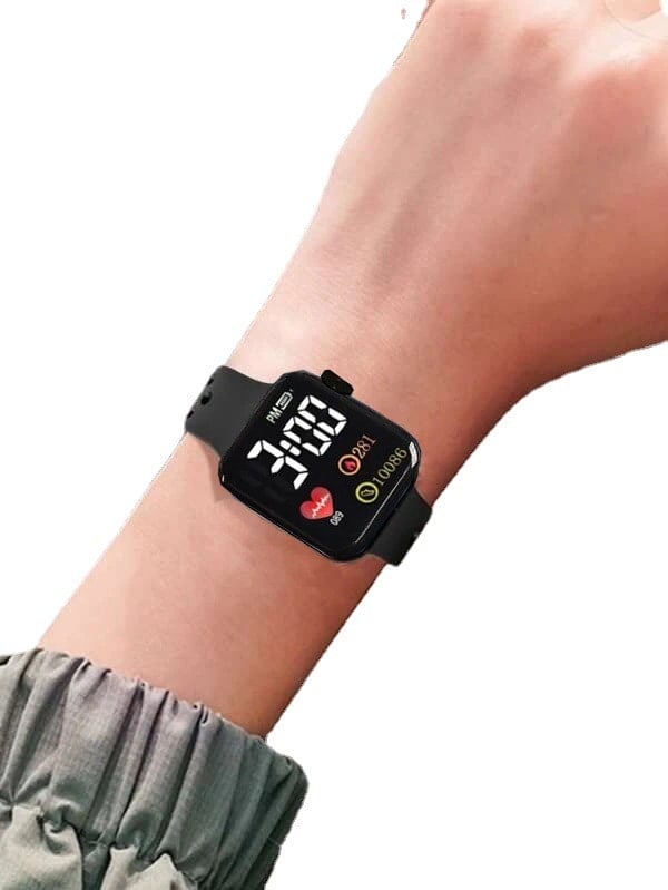 Picture of Squares LED Digital Sports Watch and Ring Touch Watch