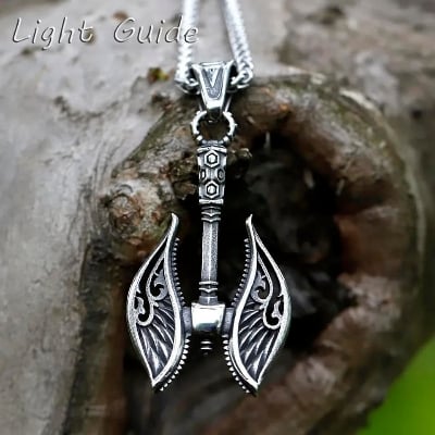 Picture of New Pendant Necklace For Men Men Stainless Steel Chain Necklace - Silver