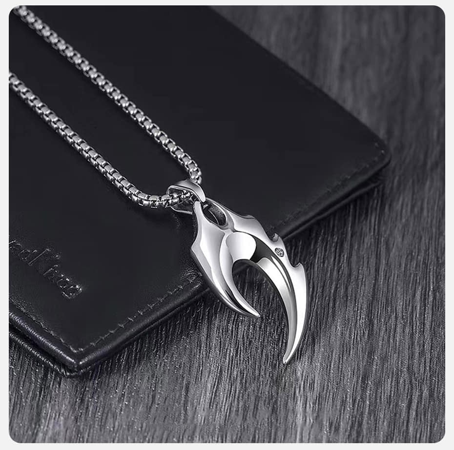 Picture of Lavish indulgent - New Trendy Simple Stainless Steel Cuban Link Chain Necklace for Men - Men's Pendant - Easy To maintain - Silver