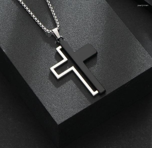 Picture of Black Stainless Steel Silver Color Metal Chain for Men - Silver