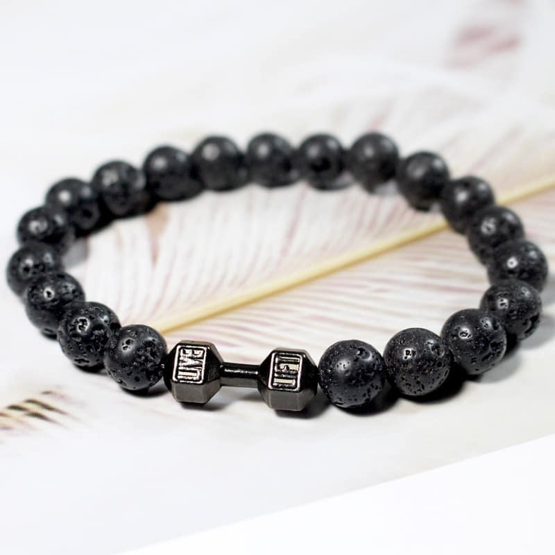 Picture of Stainless Steel Black Sports Bracelet for Men - Black - Adjustable