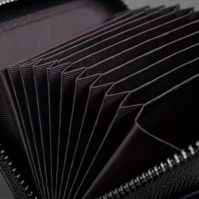 Picture of Card Holder Vintage Men Wallet Men Business Bank Credit Card Bag  Leather Zipper Wallet For Men
