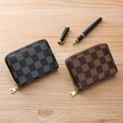 Picture of Brown Dedit Or Credit Card Holder With Wallet for Men And Women