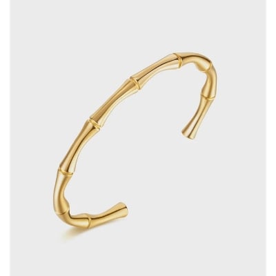 Picture of Simple Stainless Steel Golden Color Bamboo Joint Bracelet for Women Men Romantic Party Gift Fashion Jewelry