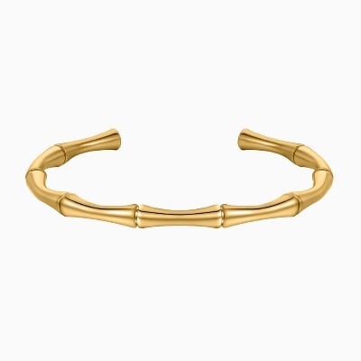 Picture of Simple Stainless Steel Golden Color Bamboo Joint Bracelet for Women Men Romantic Party Gift Fashion Jewelry