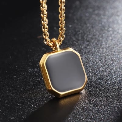 Picture of Exclusive Anchor Necklace Pendant with Chain For Men/Boys - Gold