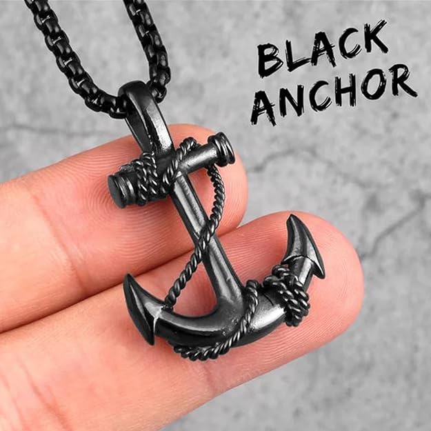 Picture of Exclusive Anchor Necklace Pendant with Chain For Men/Boys