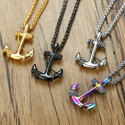 Picture of Exclusive Anchor Necklace Pendant with Chain For Men/Boys