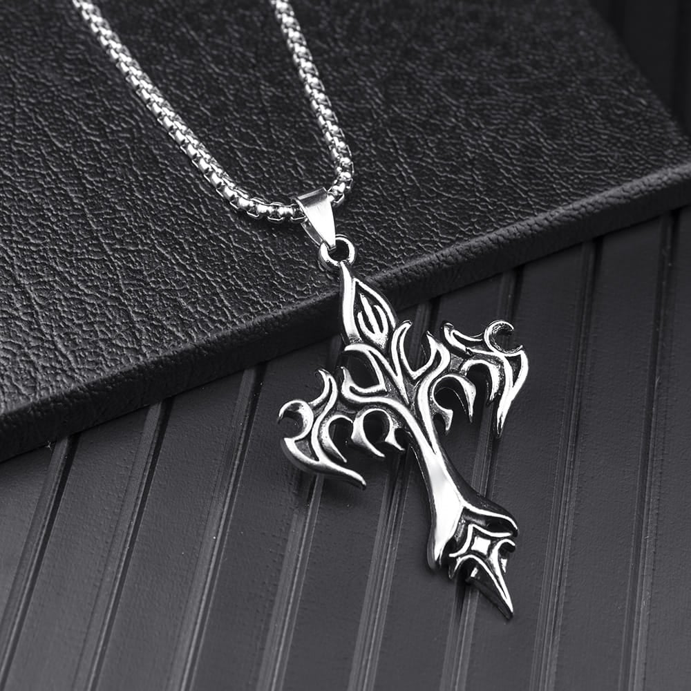 Picture of New Stainless Steel Sea Anchor Sailor Man Necklaces Chain Pendants Unique Fashion Jewelry Gift For Men - Silver