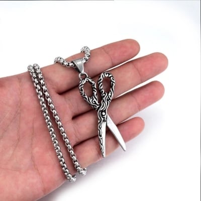 Picture of New Silver Stylish Addition Pendant Necklace Chain For Men - Silver